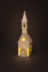 LED dekorace kostelík porcelánový, 21,2cm - foto3