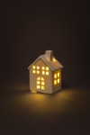 Domček s LED svetlom, porcelánový, 9 cm - foto2