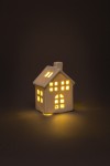 Domček s LED svetlom, porcelánový, 9 cm - foto3
