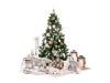 Vánoční dekorace bílý jelen 13cm, plast - foto2