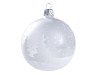 Skleněná vánoční koule les 8cm, stříbrná