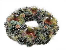 Veniec strapatý, 4 stojany, 34x34x9 cm