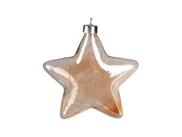 Závěsná skleněná hvězda LED, 25LED, 14,4x15,5 cm Závěsná skleněná hvězda LED, 25LED, 14,4x15,5 cm