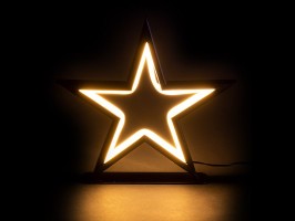 Stojaca LED hviezda, čierna, 25x5x26cm Stojaca LED hviezda, čierna, 25x5x26cm