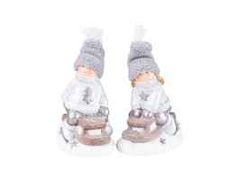 Figurka na saních 12,3x8,5x15 cm, LED Figurka na saních 12,3x8,5x15 cm, LED