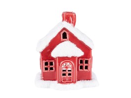 Zasněžený červený domek 11,3x8,9x1,4 cm Zasněžený červený domek 11,3x8,9x1,4 cm