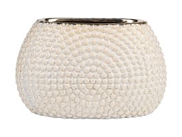 Dekorativní zlatá váza, 21,5x13x11 cm