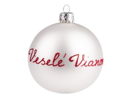 Guľa "Veselé Vianoce" ČESKÁ VÝROBA Guľa "Veselé Vianoce" ČESKÁ VÝROBA