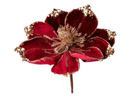 Vánoční květ magnolie, bordó, 14 cm Vánoční květ magnolie, bordó, 14 cm