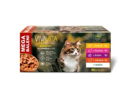 Vivavita kapsičky pre mačky 40x85g v omáčke