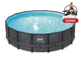 Bazén SWING FRAME Tmavý Ratan 4,27x1,07m