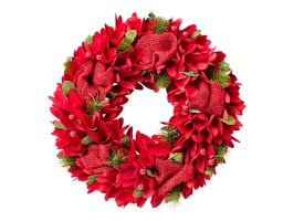 Veniec červený s jutou 36 x 36 x 9cm