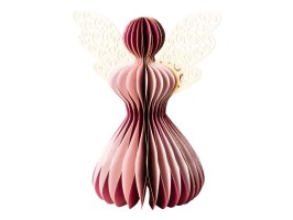 Bordó papírový anděl 30 cm