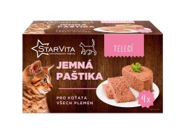 Starvita paštéta pre mačiatka, teľacie 4x85g Starvita paštéta pre mačiatka, teľacie 4x85g