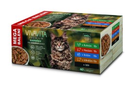 Vivavita kapsičky pro kočky 40x85g v želé Vivavita kapsičky pro kočky 40x85g v želé