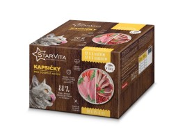 Starvita kapsičky pro kočky krůtí, kachní v želé 24x85g