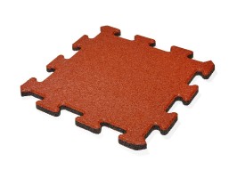 Gumová dlažba Puzzle MAX3, červená 500x500x25mm