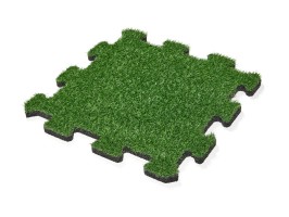 Gumová dlažba Puzzle MAX3, umelá tráva 500x500x25mm