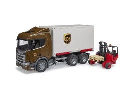 Bruder 3582 - Logistická Scania UPS s vysokozdvižným vozíkom