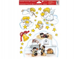 Vianočná okenná fólia rôzne vzory 44x22cm