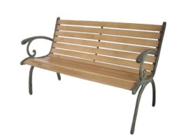 Zahradní lavička 123x54x77cm, litina/dřevo