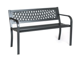 Zahradní lavička GRANADA 119x50x75cm ocel/plast, černá