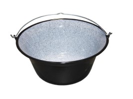 Smaltovaný kotlík 22l, černý