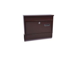 Poštovní schránka RADIM 36x32x9cm, hnědá s rourou