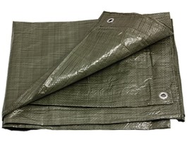 Plachta s oky 4x6m, zelená, 100g/m2