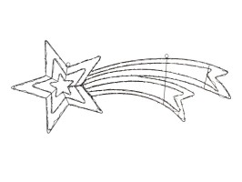 Vánoční kometa LED 119x49 cm venkovní