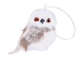 Závěsná vánoční dekorace Sova 9 cm