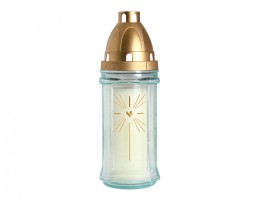 Lampa hřbitovní SVATOZÁŘ II. skleněná 200g