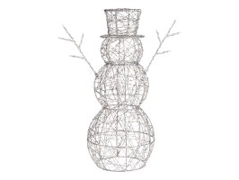LED sněhulák stříbrný 60 cm, venkovní