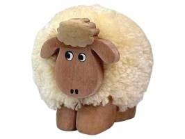 Dřevěná figurka XL pompon Ovce