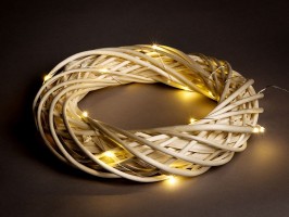 LED veniec Ø35cm, 16LED, prútený LED veniec Ø35cm, 16LED, prútený