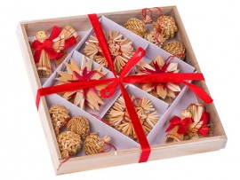 Slaměné ozdoby 32ks