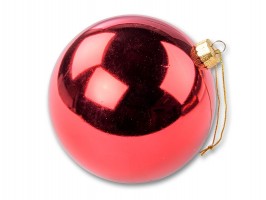 Vánoční koule lesklá červená Ø12cm, 1ks