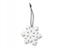 Vánoční ozdoba vločka 8,5cm, keramika