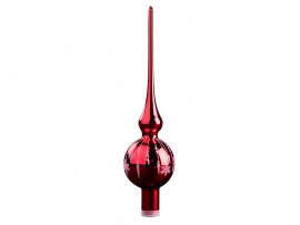 Skleněná vánoční špička 26cm, červená Skleněná vánoční špička 26cm, červená