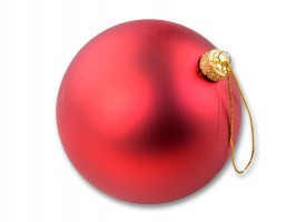 Vánoční koule matná červená Ø12cm, 1ks