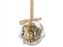 Vánoční koule zlaté MINI Ø3cm