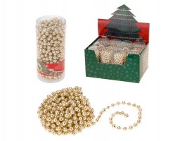 Zlatá vianočná reťaz 750cm