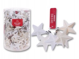 Vianočné ozdoby hviezdy, biela