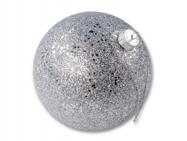 Vianočná guľa strieborná Ø12cm, 1ks Vianočná guľa strieborná Ø12cm, 1ks