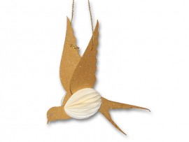 Vianočná dekorácia holubica, papier