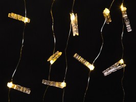 LED dekorace řetěz s kolíčky na fotky 1,4m LED dekorace řetěz s kolíčky na fotky 1,4m