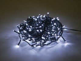 Světelný řetěz 10m, 200LED, studená bílá 8fce Světelný řetěz 10m, 200LED, studená bílá 8fce