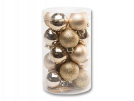 Vánoční koule Ø4cm zlatá, 20ks