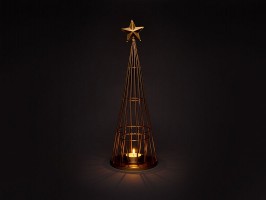 Vianočný svietnik 37cm, kov