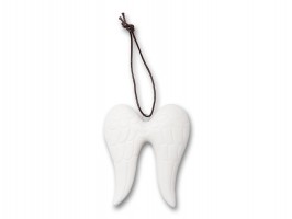 Vánoční ozdoba křídla 9cm, keramika